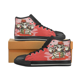 Dry Bowser Black High Top Canvas Shoes for Kid - TeeAmazing