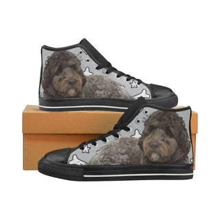 Newfypoo Dog Black Women's Classic High Top Canvas Shoes - TeeAmazing