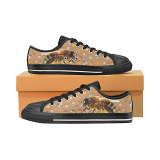 Queen Bee Black Canvas Women's Shoes/Large Size - TeeAmazing