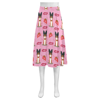 Papillon Pattern Mnemosyne Women's Crepe Skirt - TeeAmazing