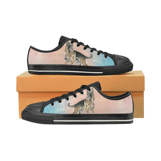 German Shepherd Water Colour No.1 Black Canvas Women's Shoes/Large Size - TeeAmazing