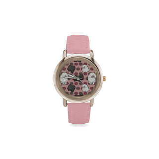 Puli Dog Women's Rose Gold Leather Strap Watch - TeeAmazing