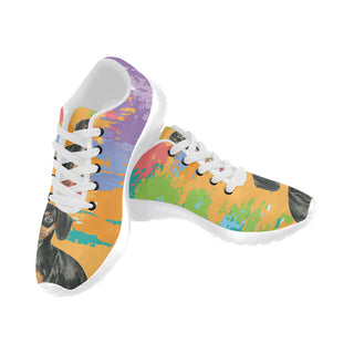 Dachshund Water Colour No.2 White Sneakers for Men - TeeAmazing