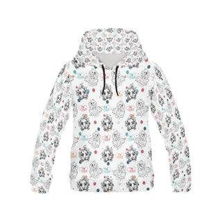 Maltese Pattern All Over Print Hoodie for Women - TeeAmazing