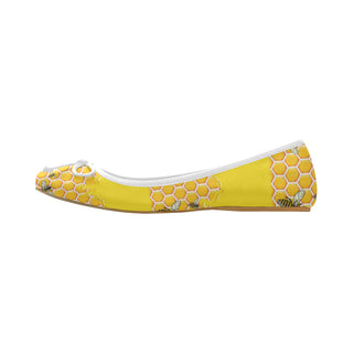 Bee Pattern Juno Ballet Pumps - TeeAmazing