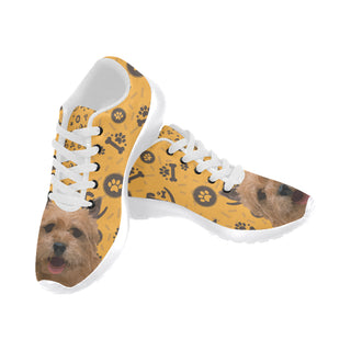 Norwich Terrier Dog White Sneakers for Men - TeeAmazing