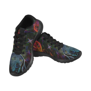 Weimaraner Glow Design 2 Black Sneakers for Women - TeeAmazing