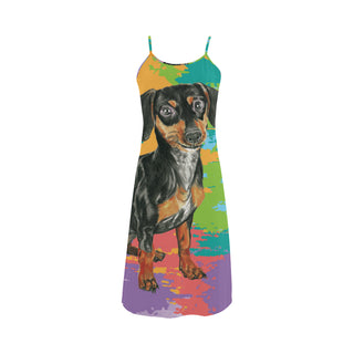 Dachshund Water Colour No.2 Alcestis Slip Dress - TeeAmazing