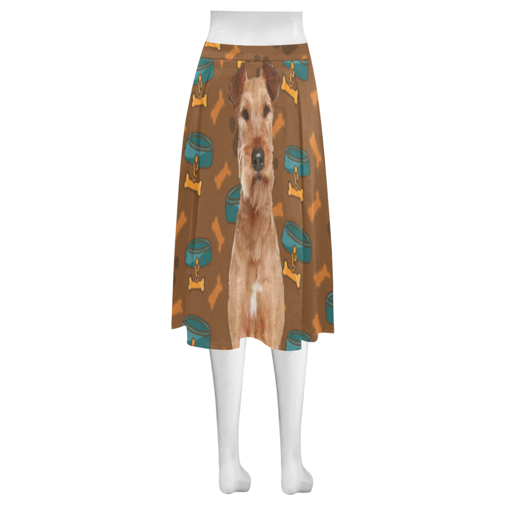 Irish Terrier Dog Mnemosyne Women's Crepe Skirt (Model D16) - TeeAmazing