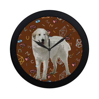 Great Pyrenees Dog Black Circular Plastic Wall clock - TeeAmazing