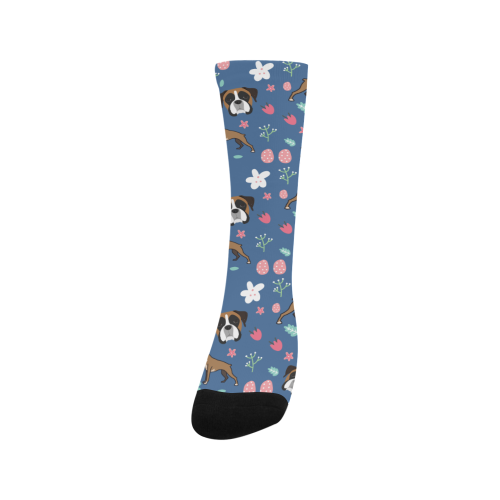 Boxer Flower Trouser Socks - TeeAmazing
