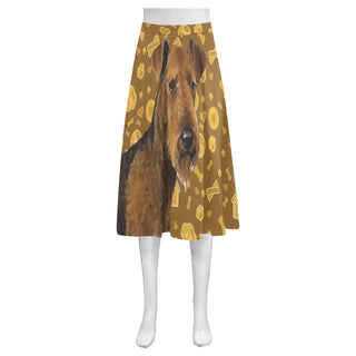 Welsh Terrier Dog Mnemosyne Women's Crepe Skirt (Model D16) - TeeAmazing