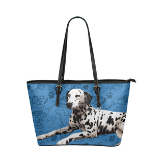 Dalmatian Dog Leather Tote Bag/Small - TeeAmazing