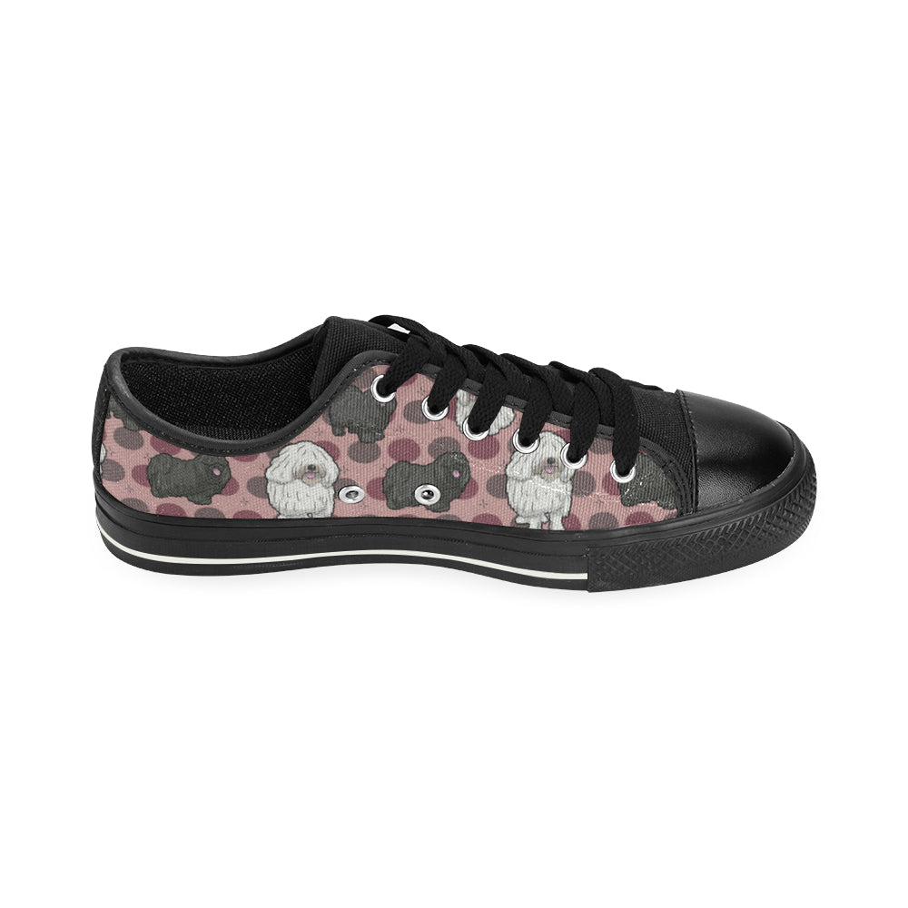 Puli Dog Black Canvas Women's Shoes/Large Size - TeeAmazing