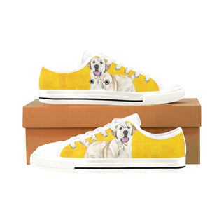 Labrador Retriever Water Colour No.1 White Men's Classic Canvas Shoes/Large Size - TeeAmazing