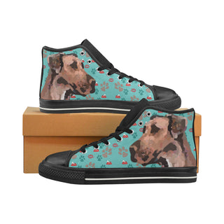 Smart Great Dane Black Men’s Classic High Top Canvas Shoes - TeeAmazing