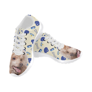 Poodle Dog White Sneakers for Men - TeeAmazing