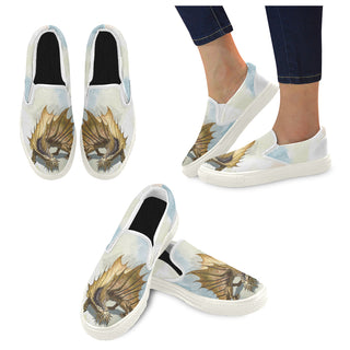Nefermandias White Women's Slip-on Canvas Shoes - TeeAmazing