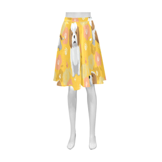 Petit Basset Griffon Vendéen Flower Athena Women's Short Skirt - TeeAmazing