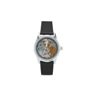 American Staffordshire Terrier Kid's Stainless Steel Leather Strap Watch - TeeAmazing