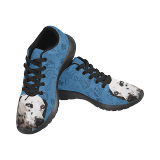 Dalmatian Dog Black Sneakers for Men - TeeAmazing