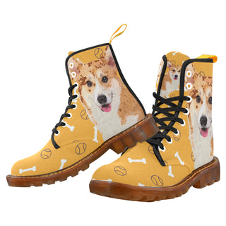 Corgi Black Boots For Women - TeeAmazing