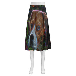 Beagle Glow Design 2 Mnemosyne Women's Crepe Skirt (Model D16) - TeeAmazing