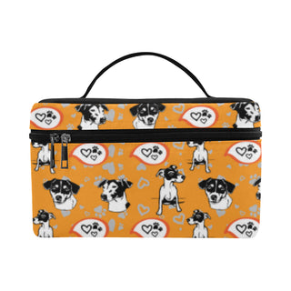 Jack Russell Terrier Pattern Cosmetic Bag/Large - TeeAmazing