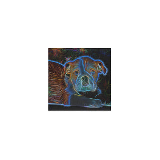 English Bulldog Glow Design 3 Square Towel 13x13 - TeeAmazing