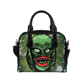 Creature on black lagoon Shoulder Handbag - TeeAmazing