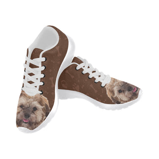 Shih-poo Dog White Sneakers for Women - TeeAmazing