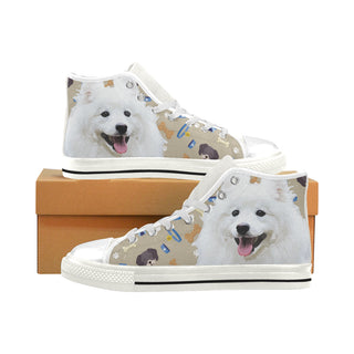 Samoyed Dog White Men’s Classic High Top Canvas Shoes - TeeAmazing