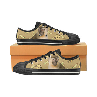 Monkey Black Canvas Women's Shoes/Large Size - TeeAmazing