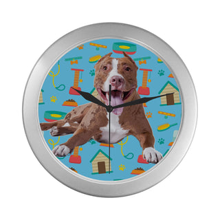 Pit bull Silver Color Wall Clock - TeeAmazing