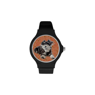 Miniature Schnauzer Unisex Round Plastic Watch - TeeAmazing