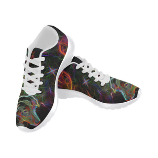 Dachshund Glow Design 1 White Sneakers for Women - TeeAmazing