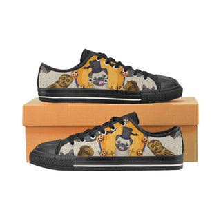 Pug Halloween Black Men's Classic Canvas Shoes - TeeAmazing