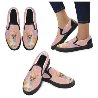 Chihuahua Lover Black Women's Slip-on Canvas Shoes - TeeAmazing
