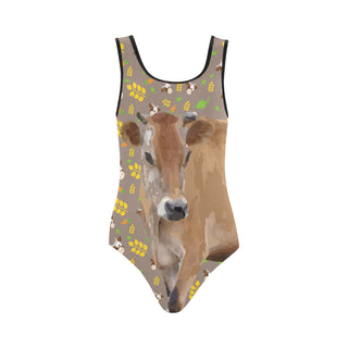 Cow Vest One Piece Swimsuit - TeeAmazing