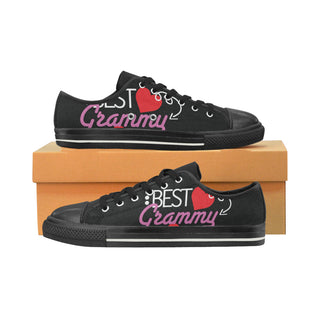 Grammy Black Canvas Women's Shoes/Large Size - TeeAmazing