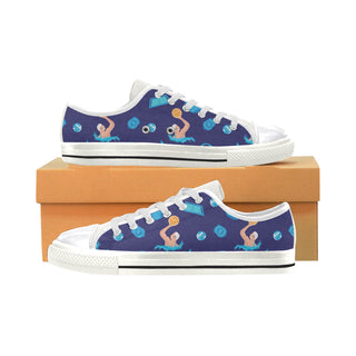 Water Polo Pattern White Women's Classic Canvas Shoes - TeeAmazing