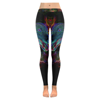 Greyhound Glow Design 1 Low Rise Leggings (Invisible Stitch) (Model L05) - TeeAmazing