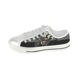 Daryl Dixon White Low Top Canvas Shoes for Kid - TeeAmazing