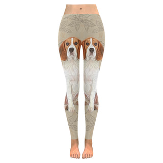 Beagle Lover Low Rise Leggings (Invisible Stitch) (Model L05) - TeeAmazing