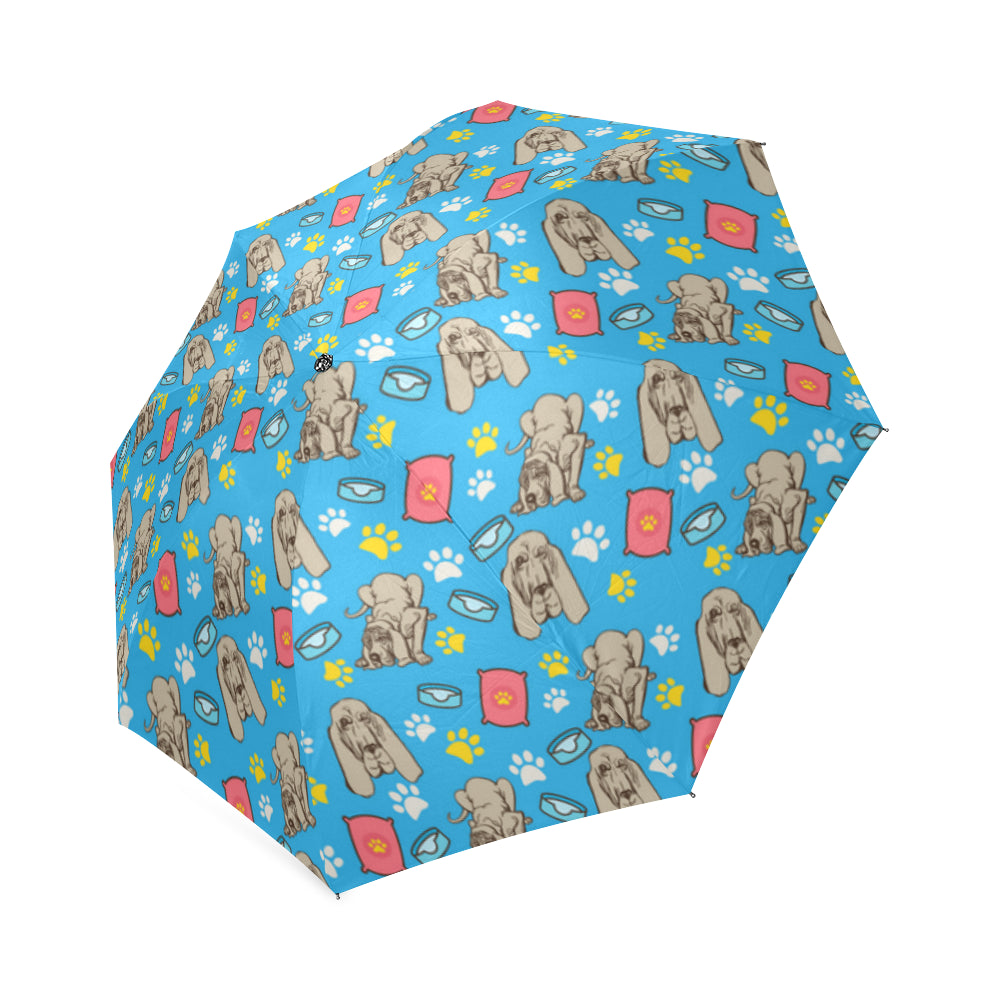 Bloodhound Pattern Foldable Umbrella - TeeAmazing