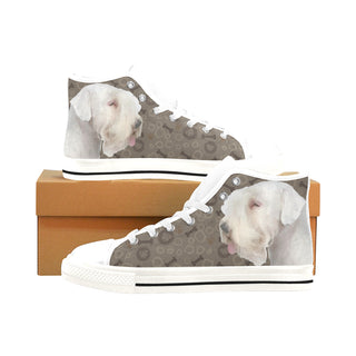 Sealyham Terrier Dog White Men’s Classic High Top Canvas Shoes /Large Size - TeeAmazing