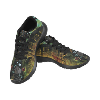 Fish Black Sneakers for Men - TeeAmazing