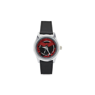 Red Hood Kid's Stainless Steel Leather Strap Watch - TeeAmazing