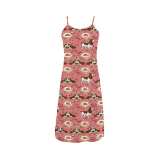 English Cocker Spaniel Pattern Alcestis Slip Dress - TeeAmazing