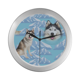 Husky Lover Silver Color Wall Clock - TeeAmazing